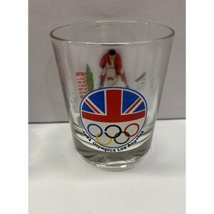 Vintage 1984 Summer Olympics Los Angeles British Reims Set 5 Drinking Glasses